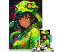 Puzzles 2000 pièces pour Adultes Fille d'anime avec Un Sweat à Capuche Serpent Casse-tête Cadeaux du Père Noël Secret 70x100cm