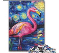 Puzzles 2000 pièces pour Adultes Flamingo Night Sky Jeu Familial Anti-Stress Défi Difficile Convient aux Couples 70x100cm