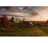 Puzzles 2000 pièces pour Adultes, Jeux éducatifs, décoration d'intérieur, Cadeaux pour Hommes, Paysage Naturel, Route, Ukraine, monastère Saint-Nicolas 70 x 100 cm