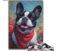 Puzzles 2000 pièces pour Adultes Joyeux Bouledogue français pour Les 14 Ans et Plus Jeux Amusants Activités Amusantes à la Maison, Cadeaux d'anniversaire, Cadeaux de Voyage 70x100cm