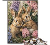 Puzzles 2000 pièces pour Adultes Lapins dans Le Jardin Jouets éducatifs et éducatifs Jeux en Famille Renforcer l'amour Entre Couples 70x100cm