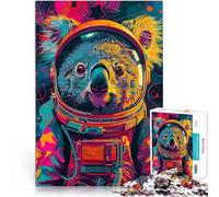 Puzzles 2000 pièces pour Adultes L'astronaute Koala Space Fabriqué en Carton Convient aux Personnes âgées de 14 Ans et Plus Décoration d'art pour la Maison Super Cadeau。Taille：70x100cm