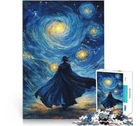 Puzzles 2000 pièces pour Adultes Le Vagabond de la Nuit étoilée Apprentissage éducatif avec Affiche et Feuille de Questions correspondantes 70x100cm