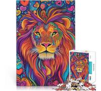 Puzzles 2000 pièces pour Adultes “Lion sacré” Fait de Papier，Convient aux Personnes âgées de 14 Ans et Plus Jeu Stimulant Cadeaux d'anniversaire。Taille：70x100cm/27.5x39.3pouce