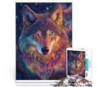 Puzzles 2000 pièces pour Adultes Loup de Couleur Fait de Papier,pour Les 14 Ans et Plus Jouets de décoration pour la Maison Idées Cadeaux。Taille:70x100cm/27.5x39.3pouce