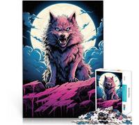 Puzzles 2000 pièces pour Adultes Loup majestueux Jouets éducatifs d'apprentissage Activités Amusantes à la Maison, Cadeaux d'anniversaire, Cadeaux de Voyage, 70x100cm