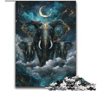 Puzzles 2000 pièces pour Adultes Mystérieux Jeu Familial d'éléphants Soulagement du Stress Défi Difficile Convient aux Couples 70x100cm