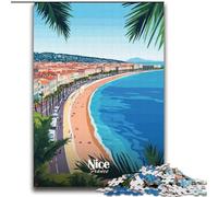 Puzzles 2000 pièces pour Adultes Nice, France, Paysage Urbain, Jouet éducatif et décompressant, idéal comme Cadeau pour Toute la Famille 70x100cm