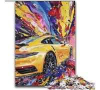 Puzzles 2000 pièces pour Adultes, Peinture à l'huile de Voiture de Sport, Jeu éducatif Familial avec pièces entièrement emboîtables de Formes aléatoires 70x100cm