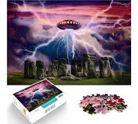 Puzzles 2000 pièces pour Adultes Planète OVNI de Vaisseau Spatial Fabriqué en Carton Convient aux 14 Ans et Plus Vacances Anti-Stress à la Maison Tuer Le Temps Cadeau Amusant en Famille。