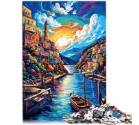 Puzzles 2000 pièces pour Adultes scène dans Le Port sacré en Bois de Grèce Puzzle Difficile 27,56 po x 39,37 po Analyse et logique