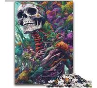Puzzles 2000 pièces pour Adultes Squelette de Fleurs Difficile à réaliser mais Amusant et Humoristique avec Affiche et fiche de Questions-réponses Assorties 70x100cm
