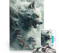 Puzzles 2000 pièces pour Adultes Temples Chinois du Renard Blanc Fabriqué en Carton Convient aux 14 Ans et Plus Jeu Stimulant Jeux Jouets Cadeaux。Taille:70x100cm/27.5x39.3pouce