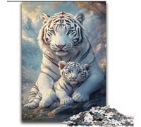Puzzles 2000 pièces pour Adultes Tigre Blanc, activités familiales Amusantes à la Maison, Cadeaux d'anniversaire, Cadeaux de Voyage, pour Les Enfants de 14 Ans et Plus, 70x100cm