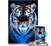 Puzzles 2000 pièces pour Adultes Tigre Cosmique Jouet éducatif d'apprentissage Activités Amusantes à la Maison, Cadeaux d'anniversaire, Cadeaux de Voyage, 70x100cm