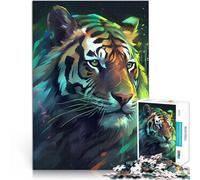 Puzzles 2000 pièces pour Adultes Tigre fictif Aidez Le Cerveau à exercer des Jouets addictifs pour cultiver la Patience Une œuvre d'art 70x100cm