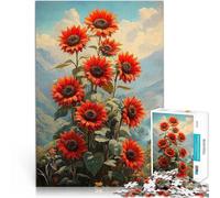 Puzzles 2000 pièces pour Adultes Tournesols dans Un Paysage de Montagne Impossible est idéal comme Cadeau pour Toute la Famille 70x100cm