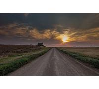 Puzzles 2000 pièces, Puzzle Impossible pour Adultes, Jeux éducatifs, Cadeaux pour Hommes, Paysage Naturel, Route, Champ, Coucher de Soleil 70 x 100 cm
