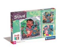 Puzzles 3 x 48 pièces Clementoni Stitch Multicolore G