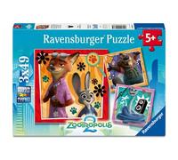 Puzzles 3 x 49 pièces Disney Zootopie
