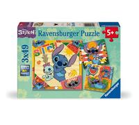 Ravensburger - Puzzle Enfant - Lot de 3 Puzzles 49 pièces - Aloha ! / Disney Stitch - Fille ou garçon dès 5 Ans - Puzzle de qualité supérieure - 3 Posters Inclus - 12004114