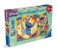 Ravensburger – Puzzle enfant Lot de 3 (49 pièces) Aloha / Disney Stitch dès 5 ans – 3 posters inclus