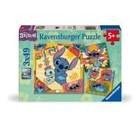 Ravensburger – Puzzle enfant Lot de 3 (49 pièces) Aloha / Disney Stitch dès 5 ans – 3 posters inclus