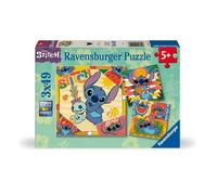 Puzzles 3 x 49 pièces Ravensburger Disney Stitch Aloha pour enfants 5+ Multicolore