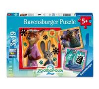 Ravensburger Puzzle Disney Zootopie 3 x 49 pièces