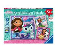 Puzzles 3 x 49 pièces Ravensburger Gabby’s Dollhouse L’heure de jouer avec Gabby G