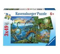 Ravensburger - Puzzles La fascination des dinosaures - 3x49 pièces - Dès 5 ans