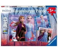 Ravensburger - Puzzle Enfant - Puzzles 3x49 p - Le Voyage Commence - Disney La Reine des Neiges 2 - Dès 5 Ans - 05011