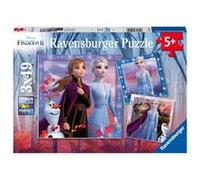 Puzzles 3 x 49 pièces Ravensburger Le voyage commence Disney Frozen La Reine des Neiges 2 E