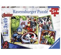 Ravensburger Puzzle enfant – Lot de 3 puzzles 49 pièces Avengers (Marvel) – Dès 5 ans, 3 posters