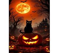 Puzzles 30 Pièces Adultes Chat Château Lune 25x20 cm, Jeu éducatif Défi Jouet Développe Observation et Logique, Puzzle 30 Pieces