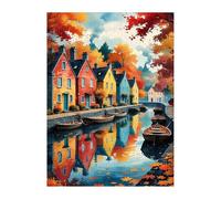 Puzzles 30 Pièces Adultes Rivières Ville, Jouet Educatif Développe Observation et Logique, Puzzle Adultes 30 Pièces 25 x 20 cm