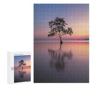 Puzzles 300 PCS Lone Tree Serenity Puzzles pour Adolescents Jeux Relaxants Défi Difficile Cadeaux Uniques d'anniversaire Et De Noël 300 PCS