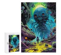 Puzzles 300 PCS pour Adolescents Alien Encounter in A Fantasy Forest Jeux De Puzzle Relaxants Améliorent La Mémoire Offrez-Les en Cadeau À Toute La Famille 300 PCS