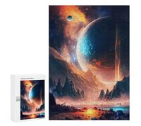 Puzzles 300 PCS pour Adolescents Alien Planet Landscape -7 Jeu De Puzzle Casse-tête Anti-Stress Stimulant À Compléter 300 PCS