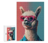 Puzzles 300 PCS pour Adolescents Alpaca Llama Art Puzzles pour Adultes Jeu De Réflexion Cadeau d'anniversaire Difficile À Compléter 300 PCS