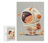 Puzzles 300 PCS pour Adolescents Astronaut Cute Jeu De Puzzle Casse-tête Anti-Stress Stimulant À Compléter 300 PCS