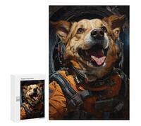 Puzzles 300 PCS pour Adolescents Astronaut Dog Puzzles pour Adultes - Jeux De Construction - Analyse Et Logique - Idées Cadeaux pour Toute La Famille 300 PCS