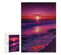 Puzzles 300 PCS pour Adolescents Beautiful Sunset Beach Puzzle pour Adultes : Un Jeu Manuel Amusant Et Humoristique pour Un Anniversaire Ou Noël 300 PCS
