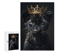 Puzzles 300 PCS pour Adolescents Black Panther Cute King Puzzle pour Adultes : Un Jeu Manuel Amusant Et Humoristique pour Un Anniversaire Ou Noël 300 PCS