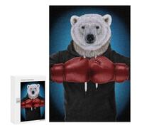 Puzzles 300 PCS pour Adolescents Boxer Polar Bear Jeu De Puzzle Casse-tête Anti-Stress Stimulant À Compléter 300 PCS