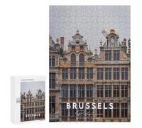 Puzzles 300 PCS pour Adolescents Brussels in Coordinates Puzzles pour Adultes Jouets Anti-Stress Décoration Parfaite Cadeaux Anti-Stress 300 PCS