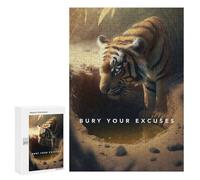 Puzzles 300 PCS pour Adolescents Bury Your Excuses Jeu De Puzzle Casse-tête Anti-Stress Stimulant À Compléter 300 PCS