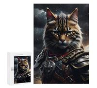 Puzzles 300 PCS pour Adolescents Cat Armor Angry Puzzles pour Adultes À Monter Soi-même - Jeux Éducatifs Et Amusants en Famille 300 PCS