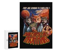 Puzzles 300 PCS pour Adolescents Cats from Mars Puzzles pour Adultes Décoration Murale Jouet Difficile, Difficile, Stimulant À Compléter 300 PCS
