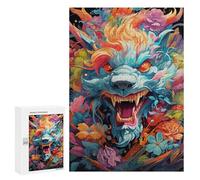 Puzzles 300 PCS pour Adolescents Colorful Fantasy Creature Artwork Puzzles pour Adultes Améliore La Mémoire Interaction Parent-Enfant Jouet Jeu Intellectuel 300 PCS